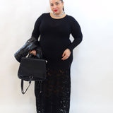 Abito con pizzo sul fondo 5967