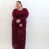 Abito con pizzo sul fondo 5967