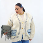 Cardigan con bottoni oro 2601