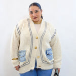 Cardigan con bottoni oro 2601