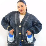 Cardigan con bottoni oro 2601