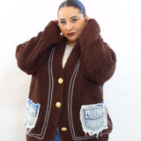 Cardigan con bottoni oro 2601