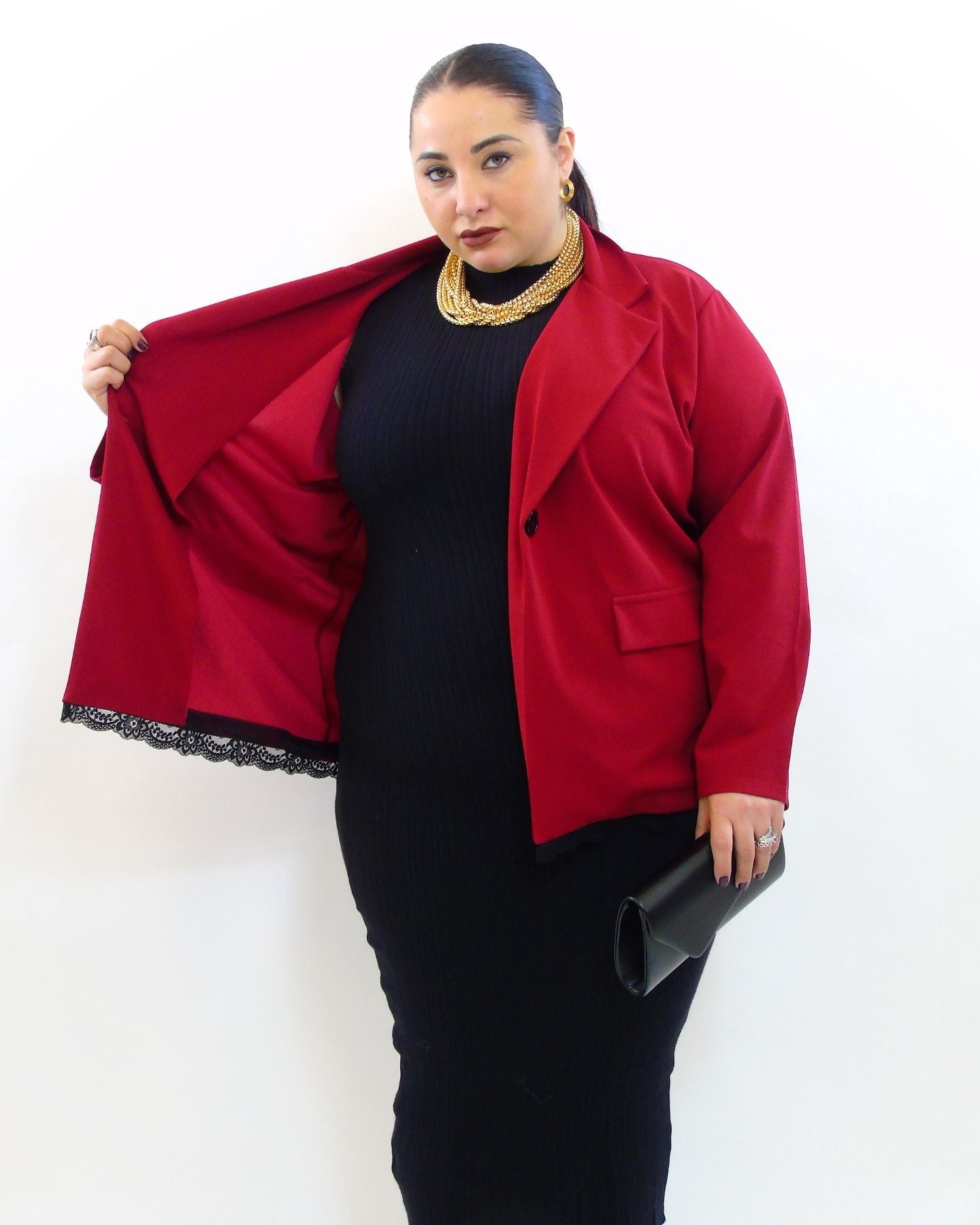 Giacca con pizzo sul fondo 70078