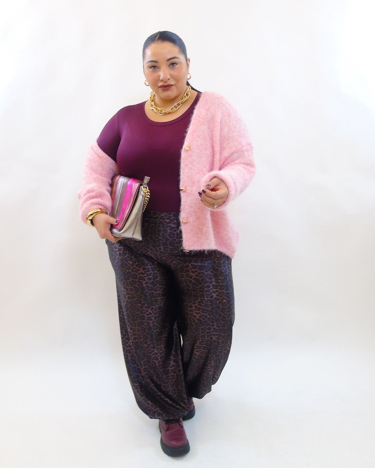 pantalone balloon animalier