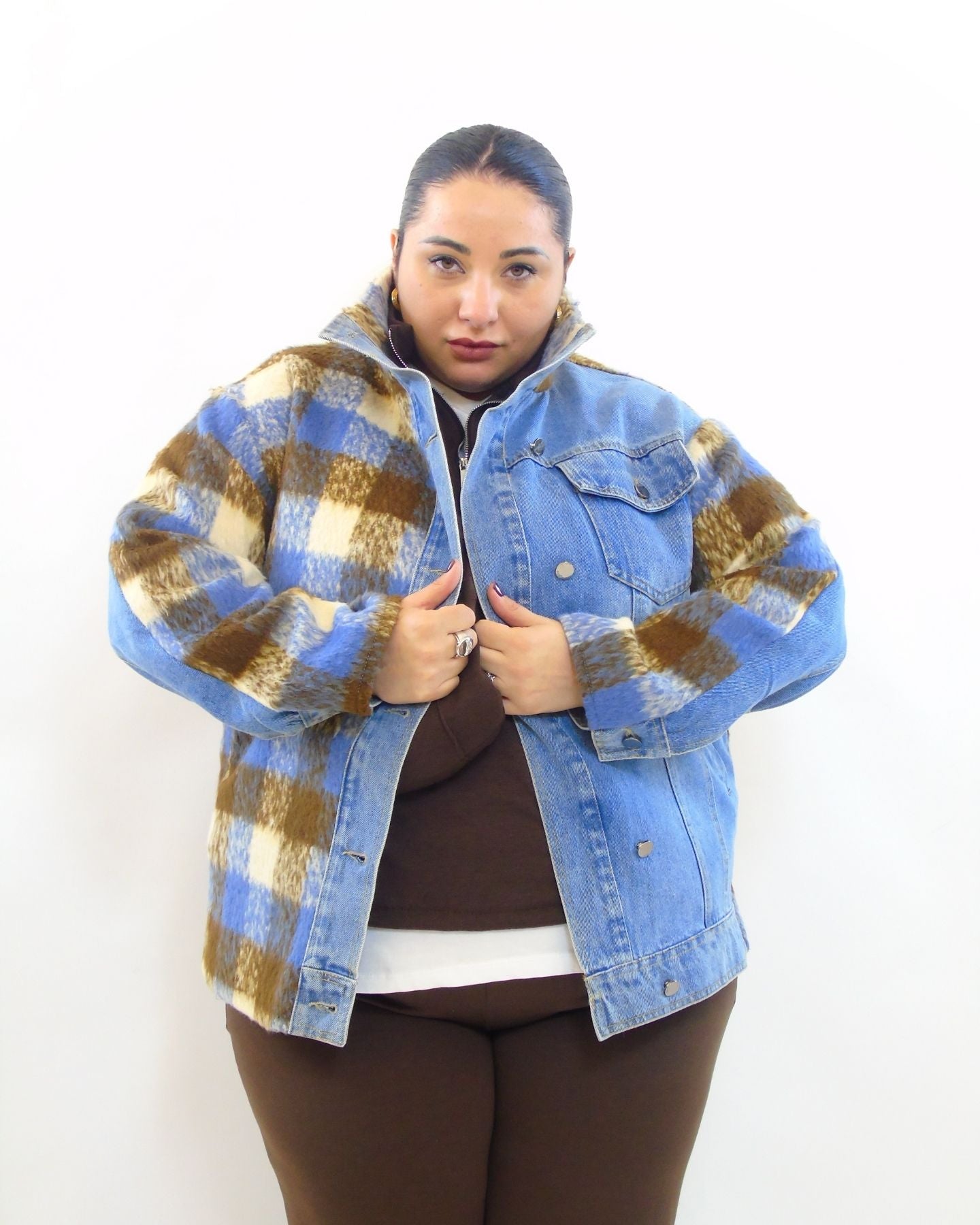 Giubbino in jeans e lana 8917