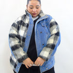 Giubbino in jeans e lana 8917