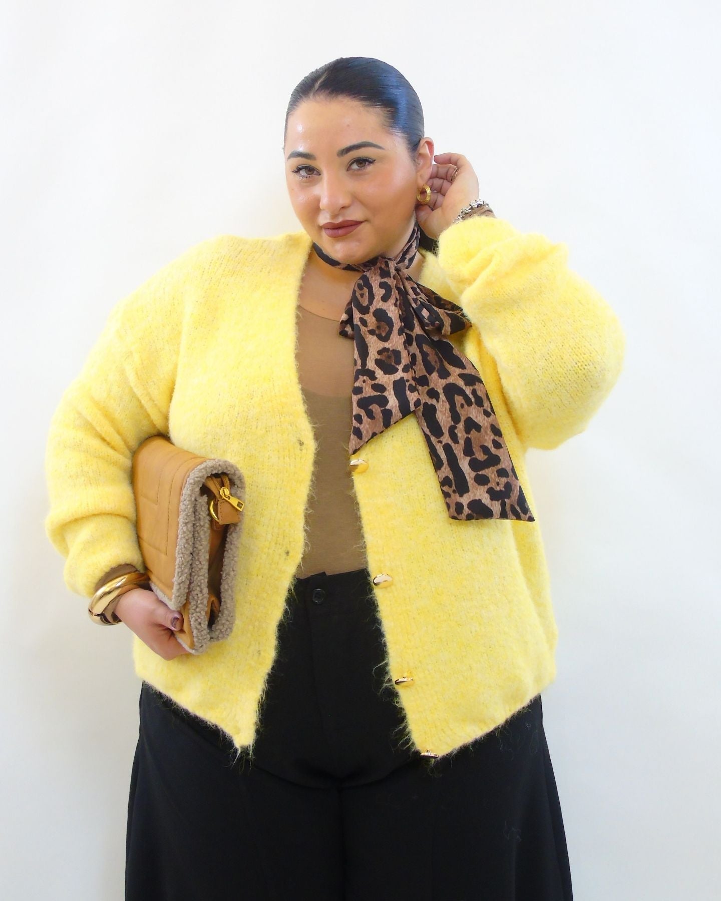 Cardigan con bottoni oro 8162