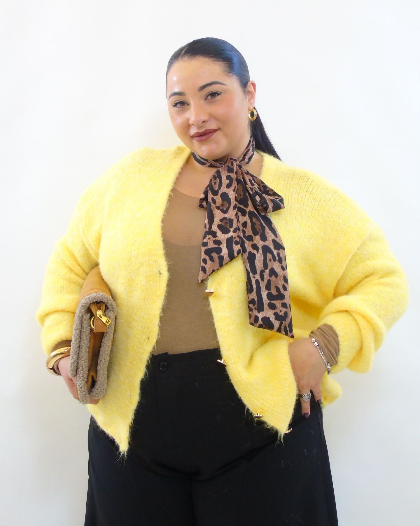 Cardigan con bottoni oro 8162