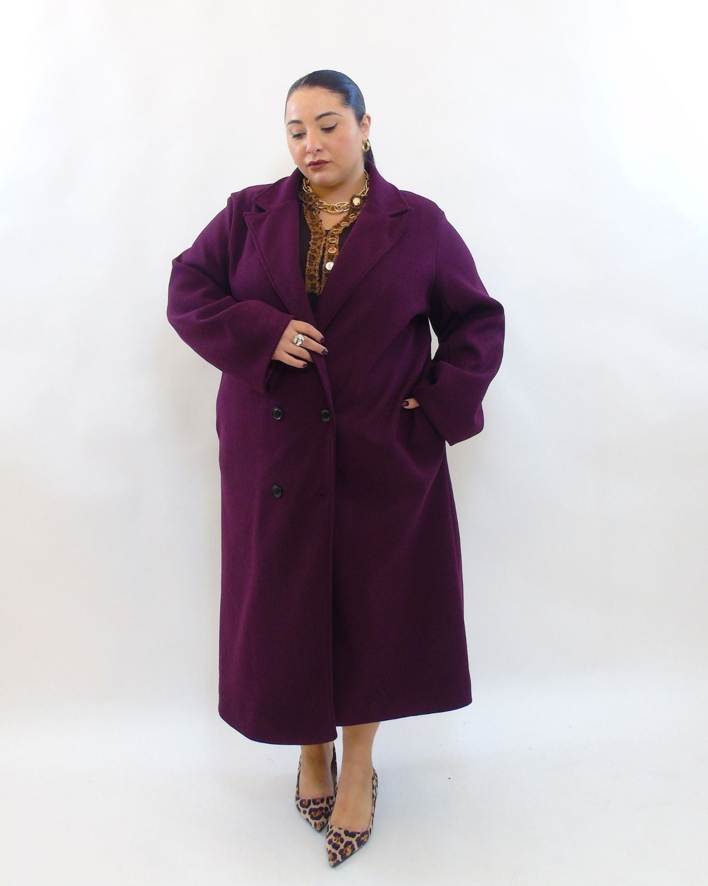 Cappotto fodera con quattro bottoni 66676