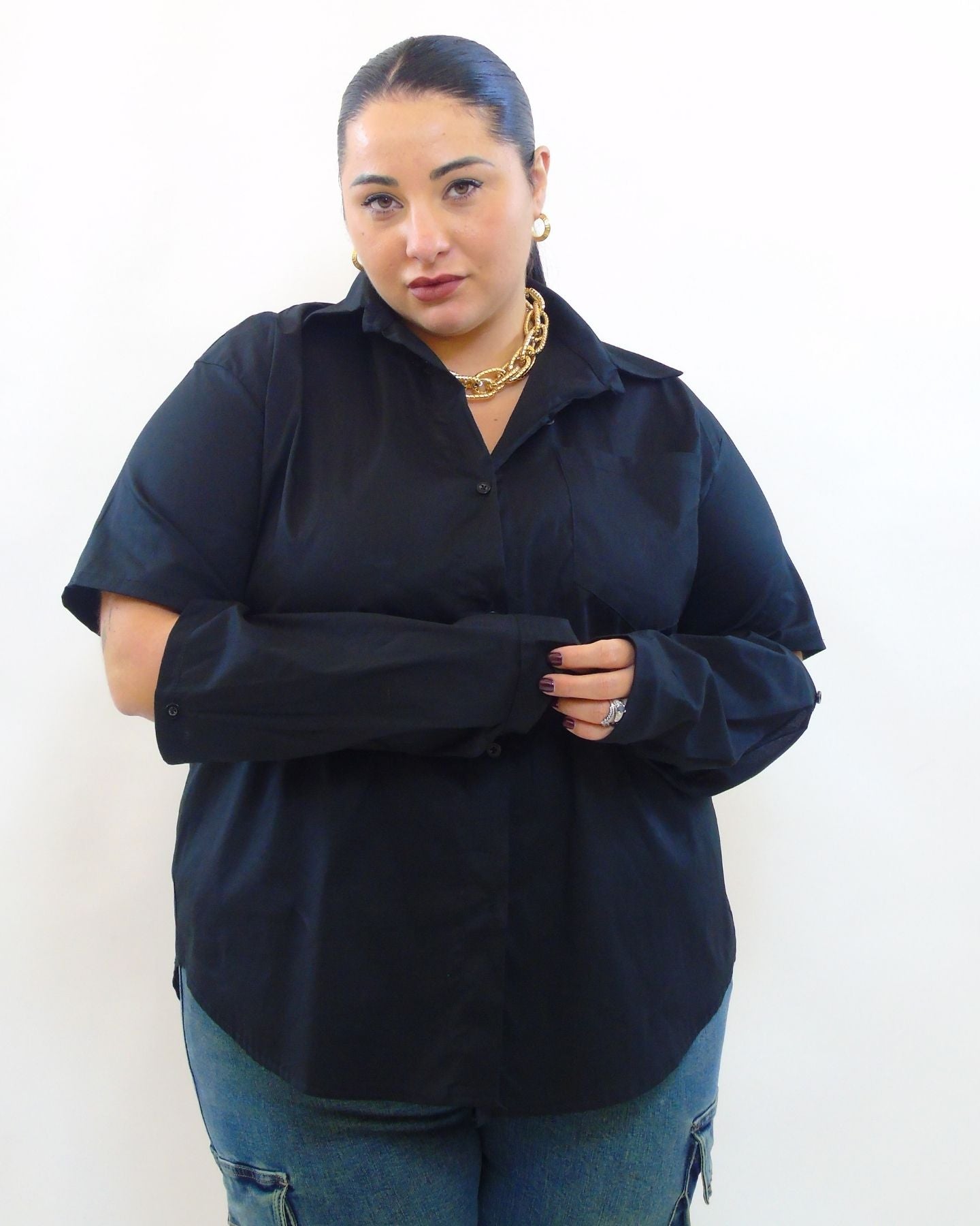 Camicia basic manicotti