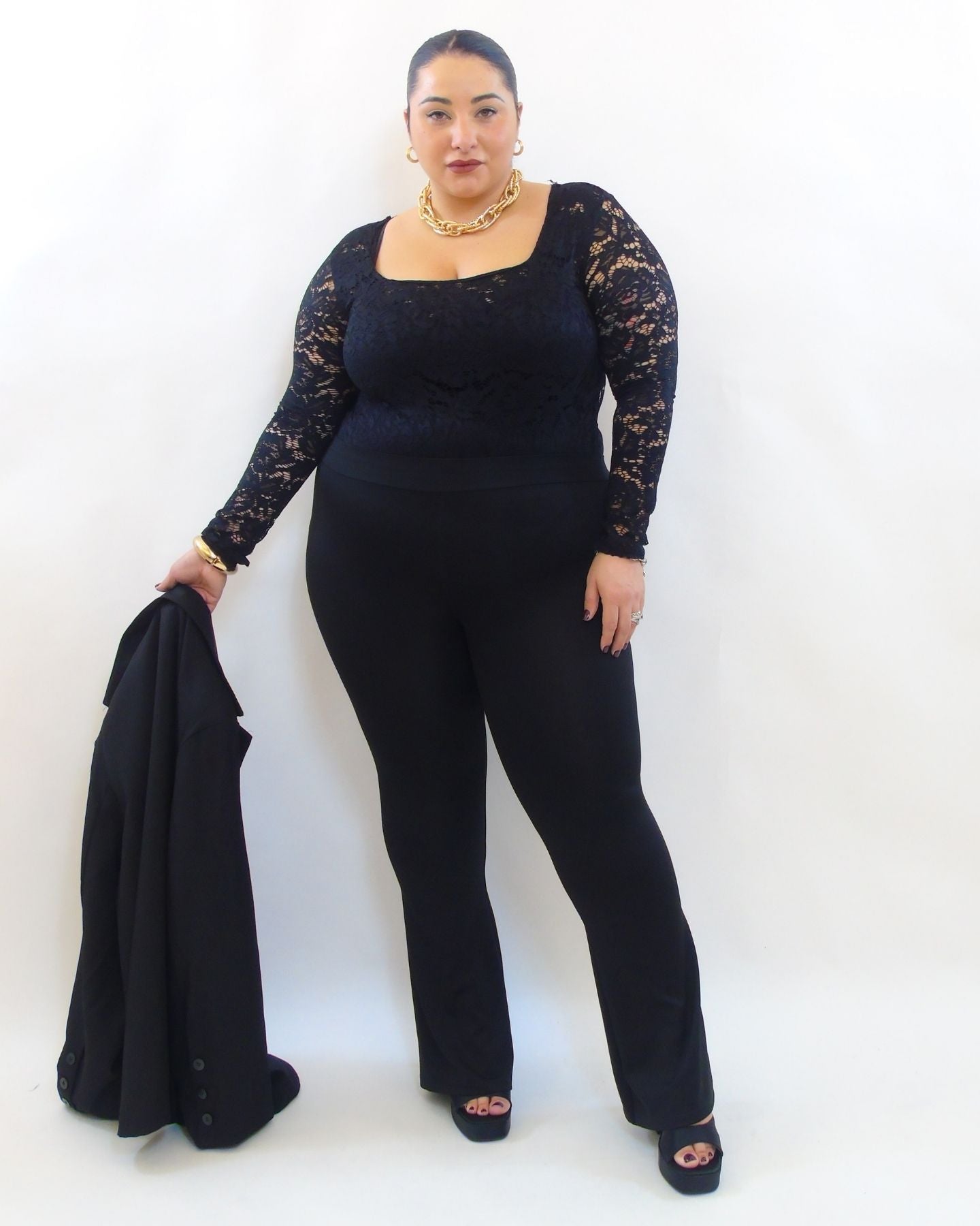 Pantalone a zampa modellante 82