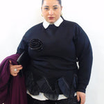 felpa con spilla removibile 9122