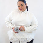 felpa con spilla removibile 9122