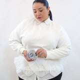 felpa con spilla removibile 9122