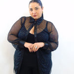 Camicia con brillantini trasp 37970