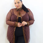 Camicia con brillantini trasp 37970