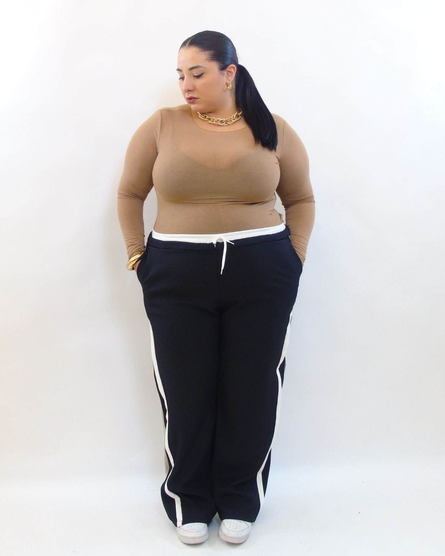 Pantalone con fascia 15883