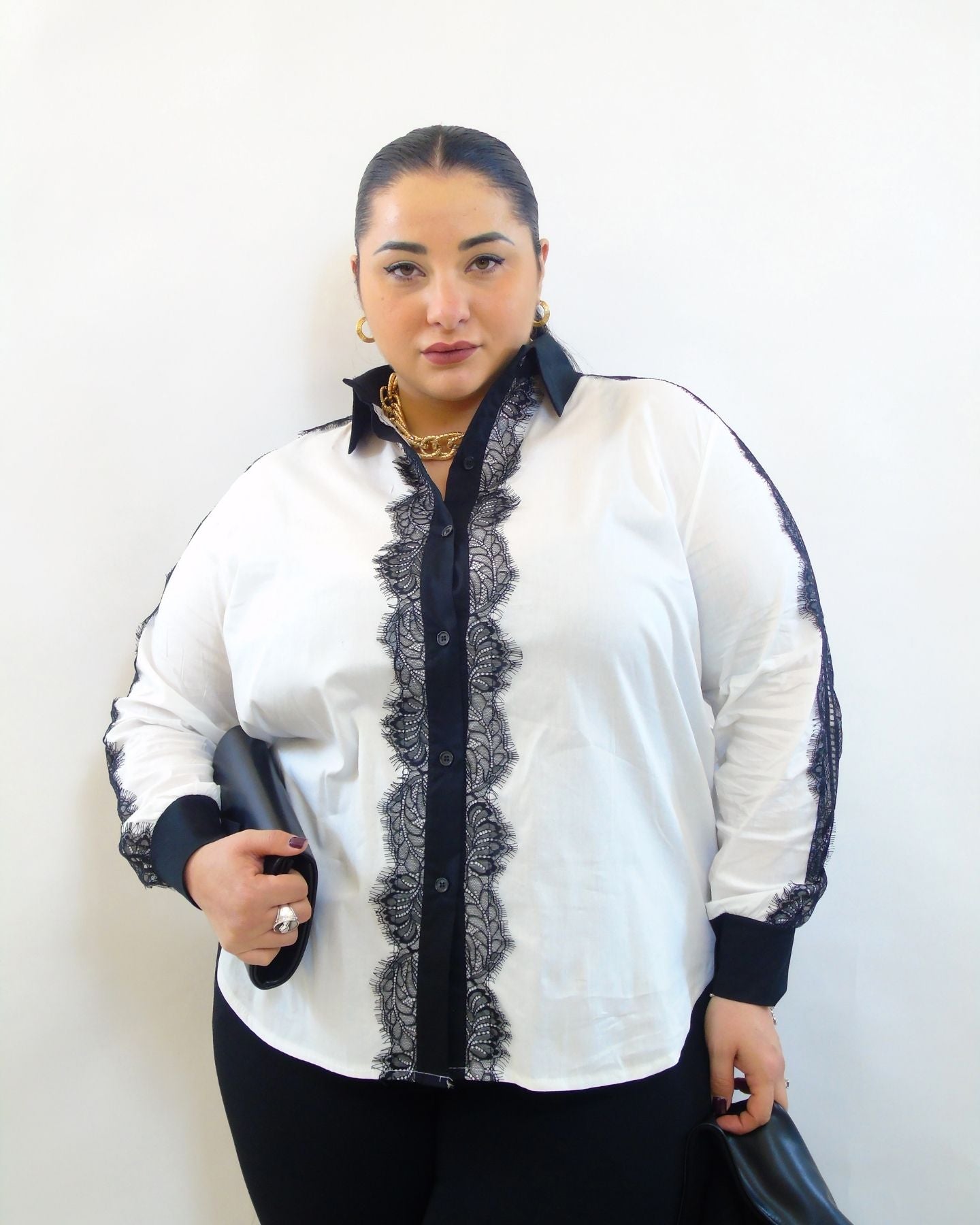 Camicia con pizzo avanti 28088