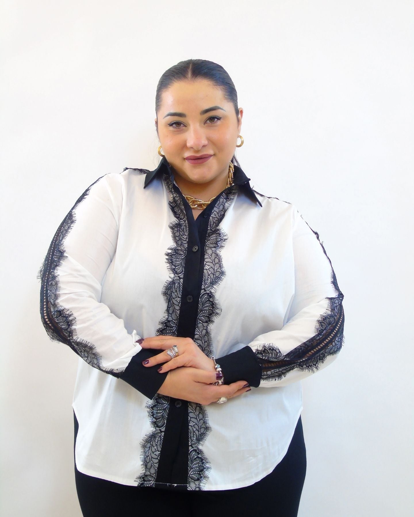 Camicia con pizzo avanti 28088