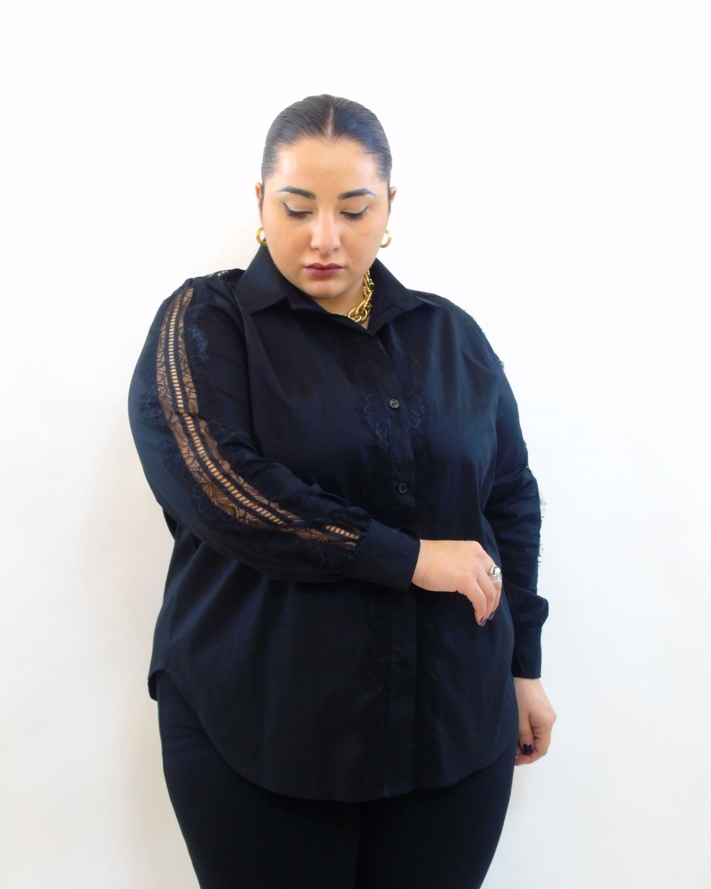 Camicia con pizzo avanti 28088