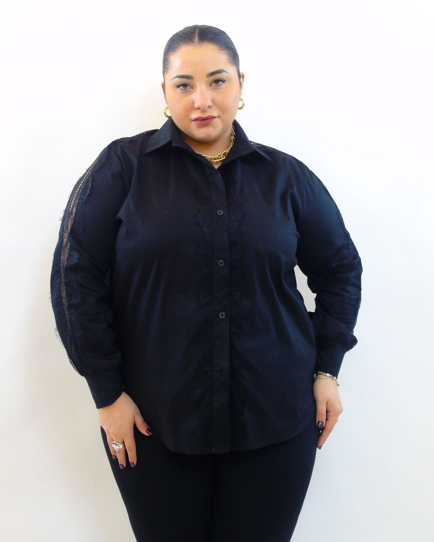 Camicia con pizzo avanti 28088