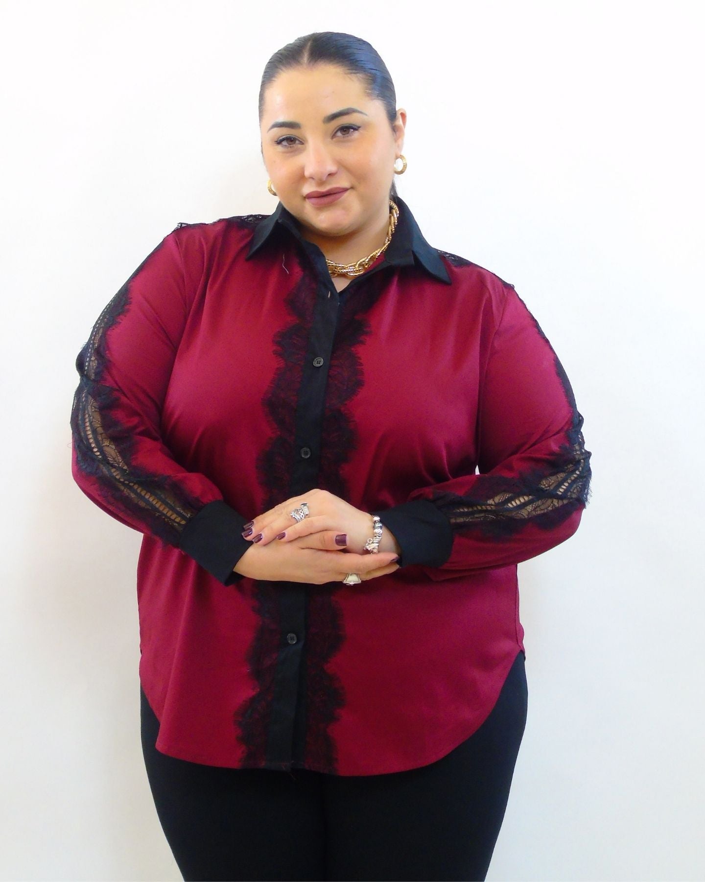 Camicia con pizzo avanti 28088