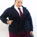 Cappotto frange 8057