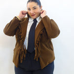 Cappotto frange 8057