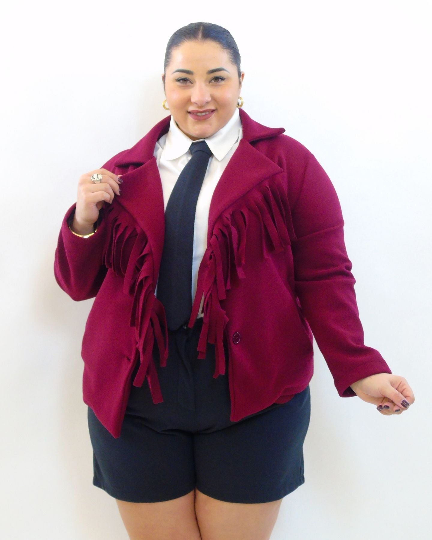 Cappotto frange 8057