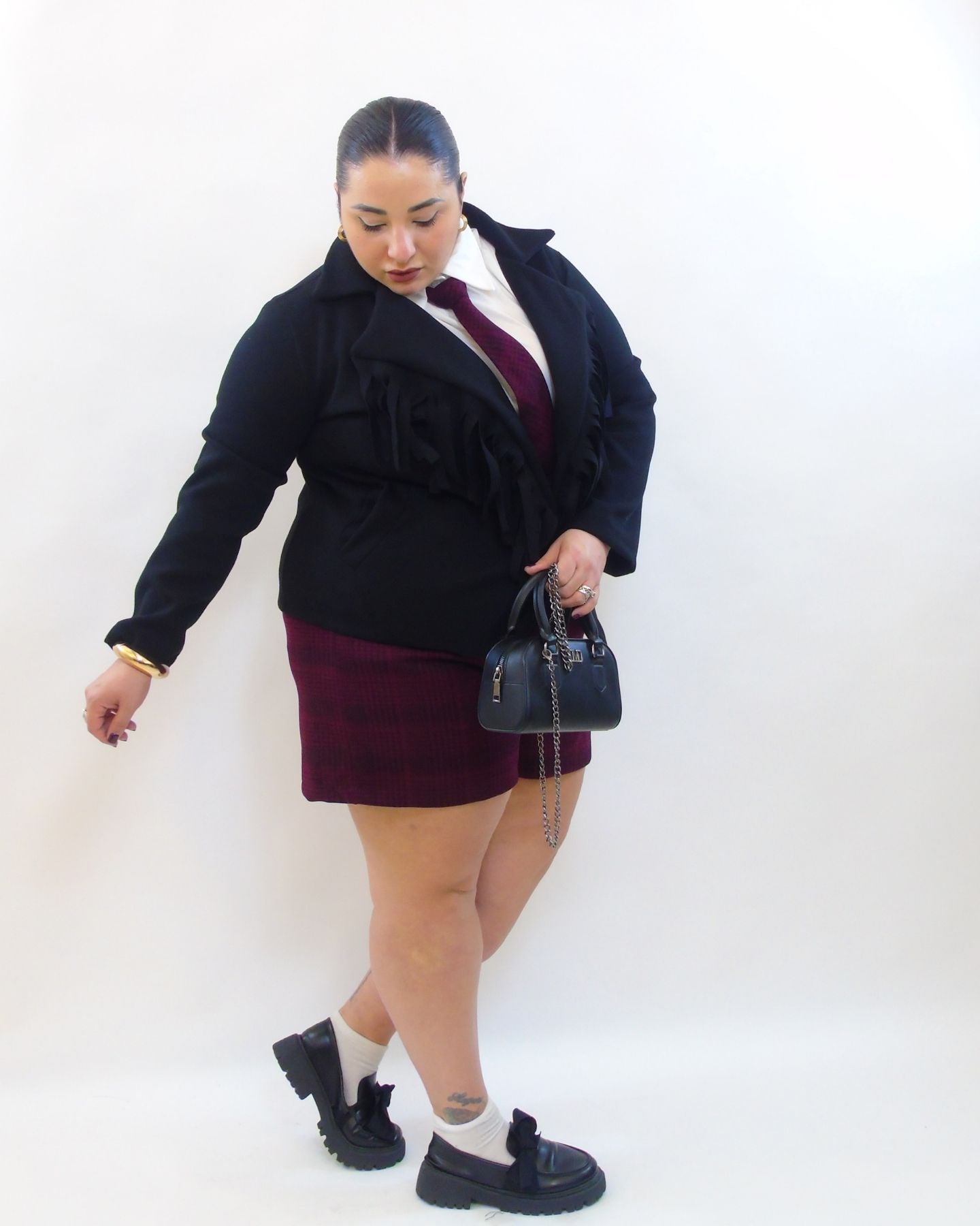 Cappotto frange 8057