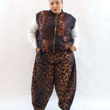 Pantalone in tessuto animalier 3596