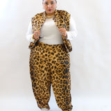 Pantalone in tessuto animalier 1322