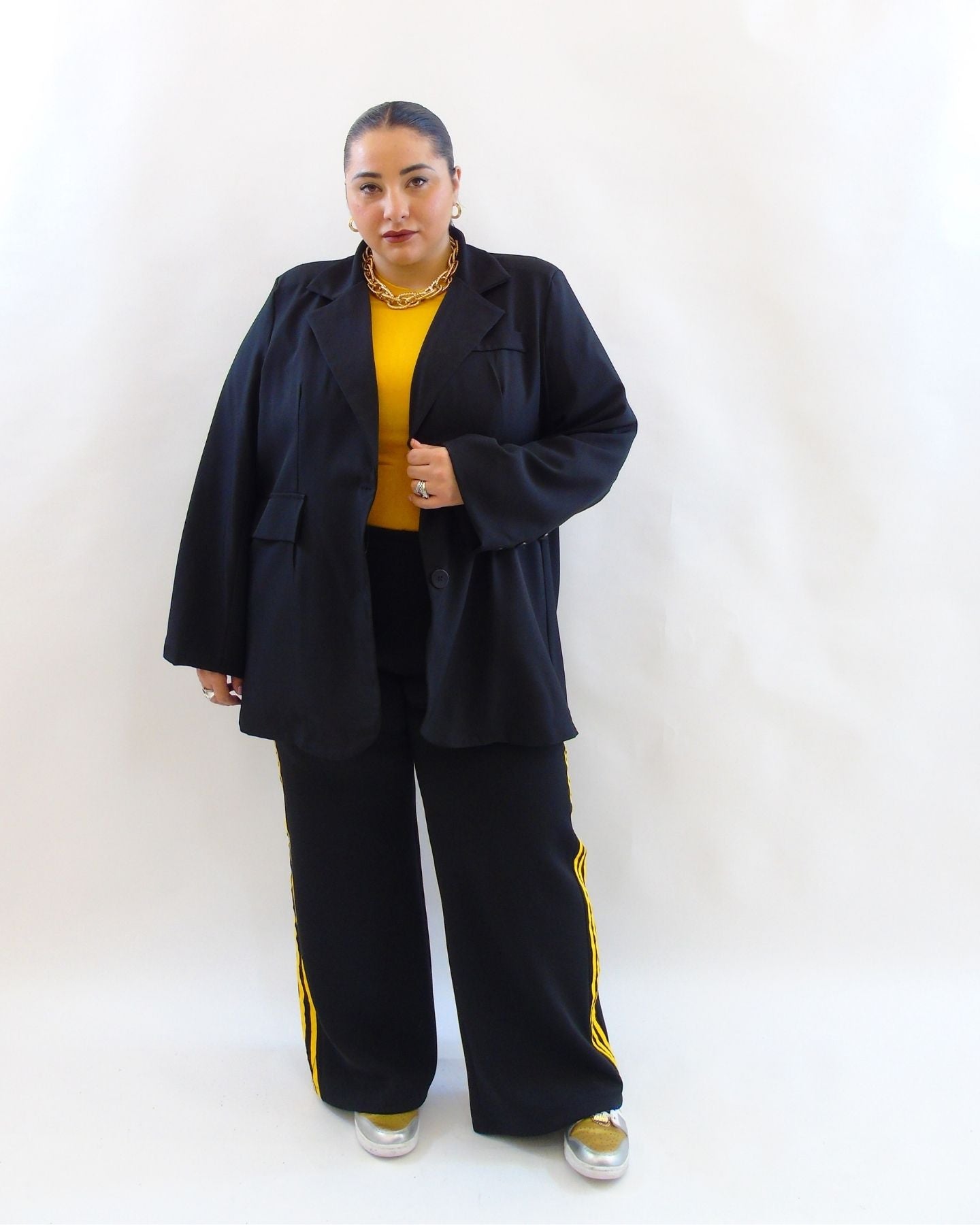 Pantalone tre strisce giallo 1689