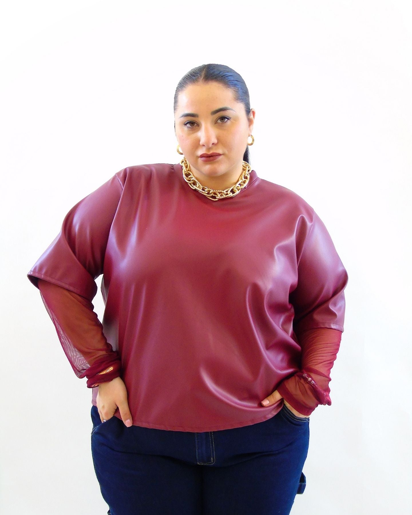 Tshirt in pelle 110149