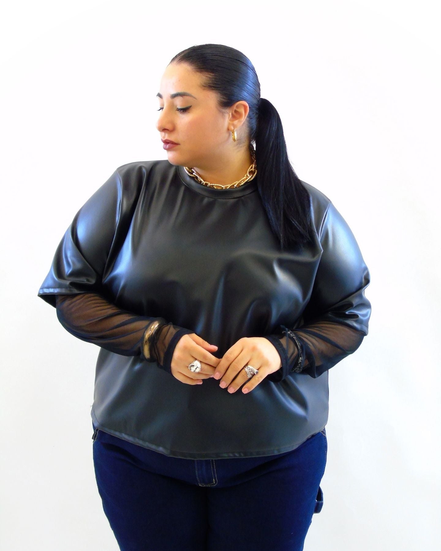 Tshirt in pelle 110149