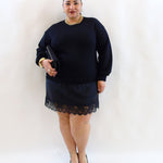 abito felpa con raso 51783