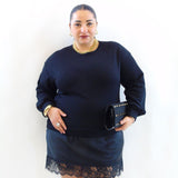 abito felpa con raso 51783