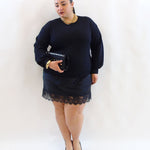 abito felpa con raso 51783