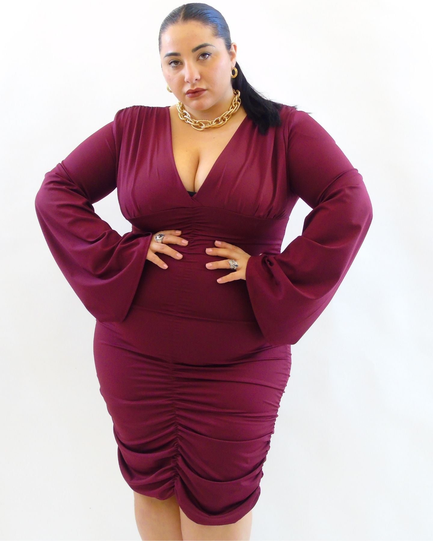 Abito con drappeggio