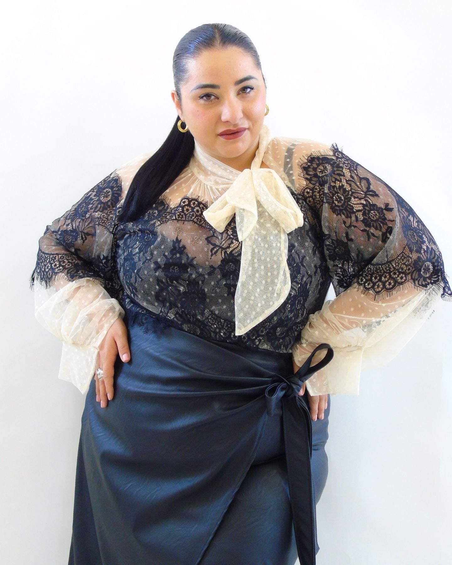 Camicia in pizzo 19176