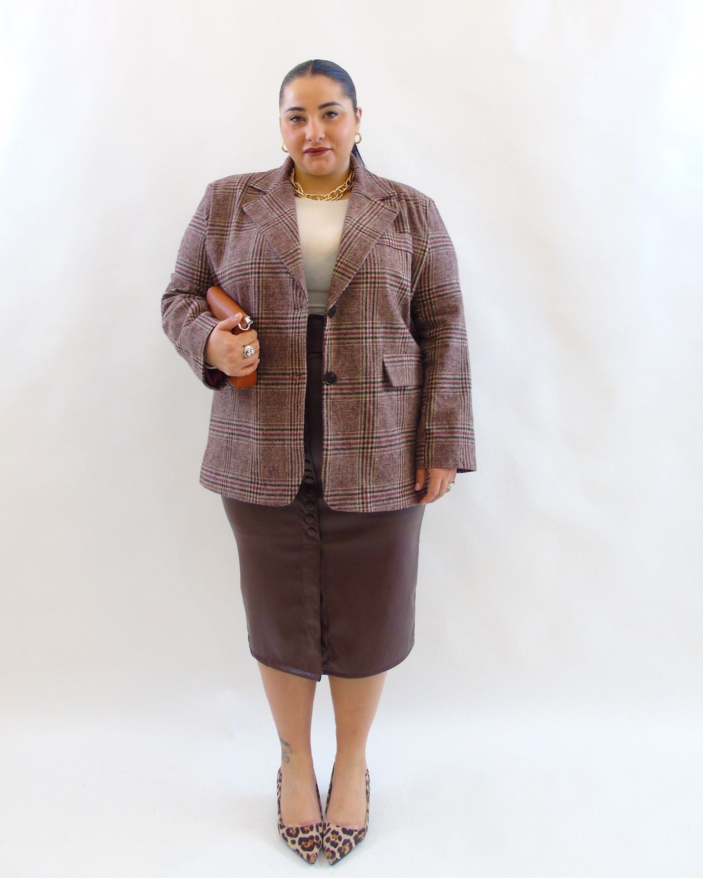 Gonna con bottoni e cintura 235048