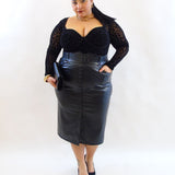 Gonna con bottoni e cintura 235048