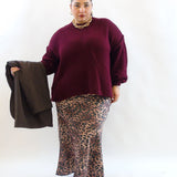 Gonna satin animalier 245031