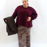 Gonna satin animalier 245031