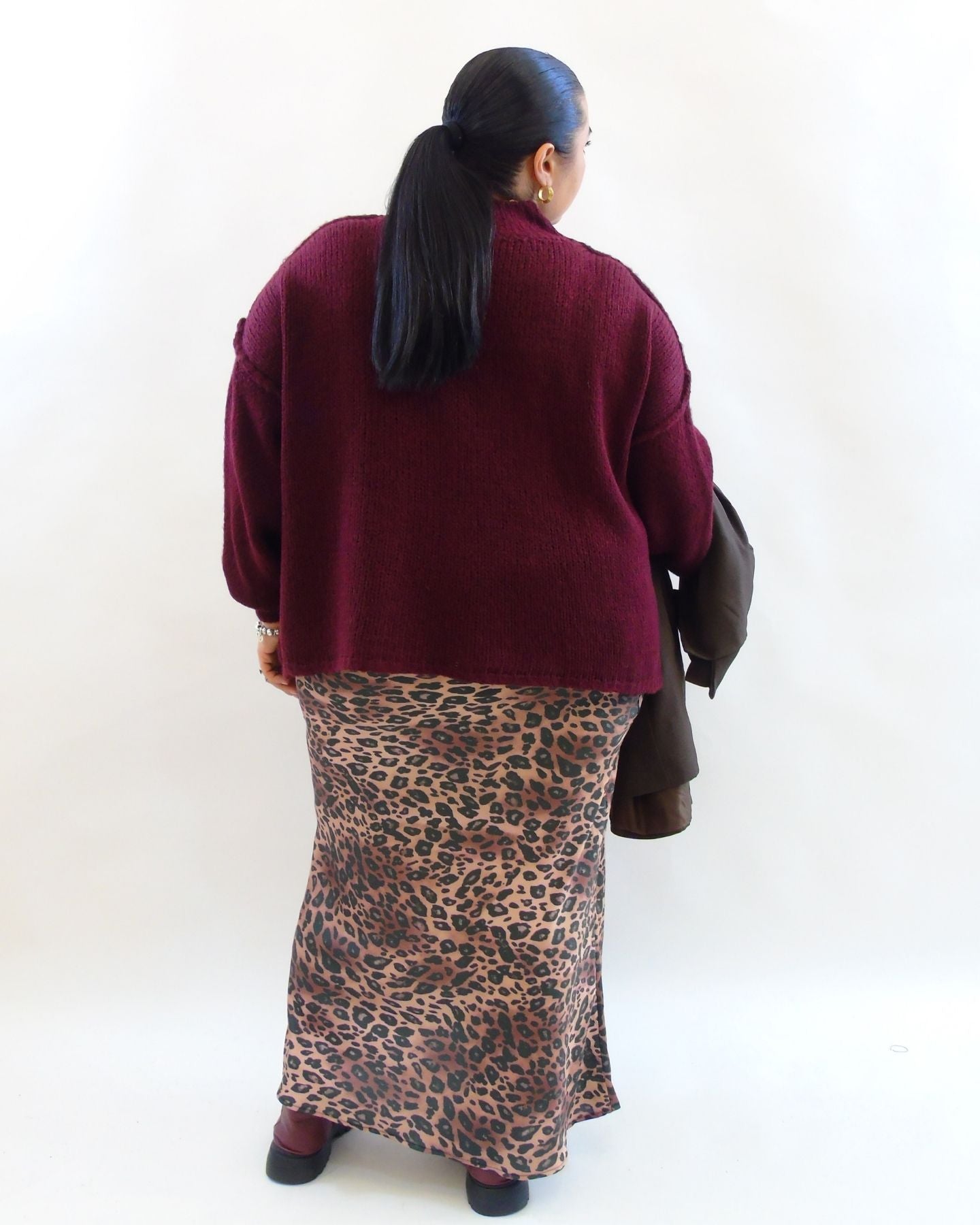 Gonna satin animalier 245031