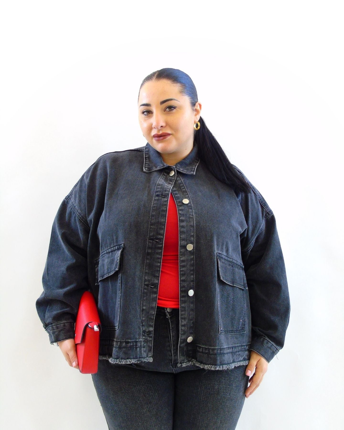 Giacca in denim con brillantini 003