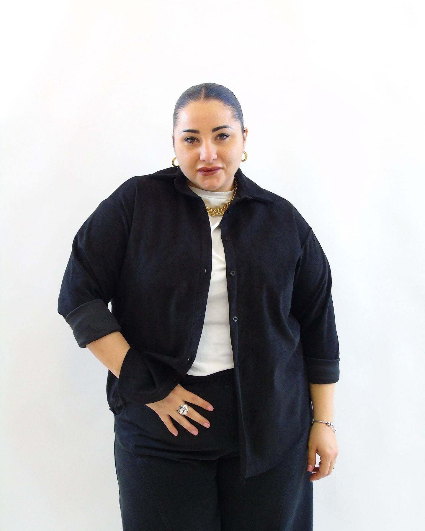 Camicia in camoscio 102969