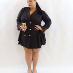 Abito con piume e bottoni 15887