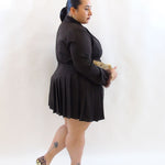 Abito con piume e bottoni 15887