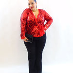 Incrociatina paillettes rossa 5069